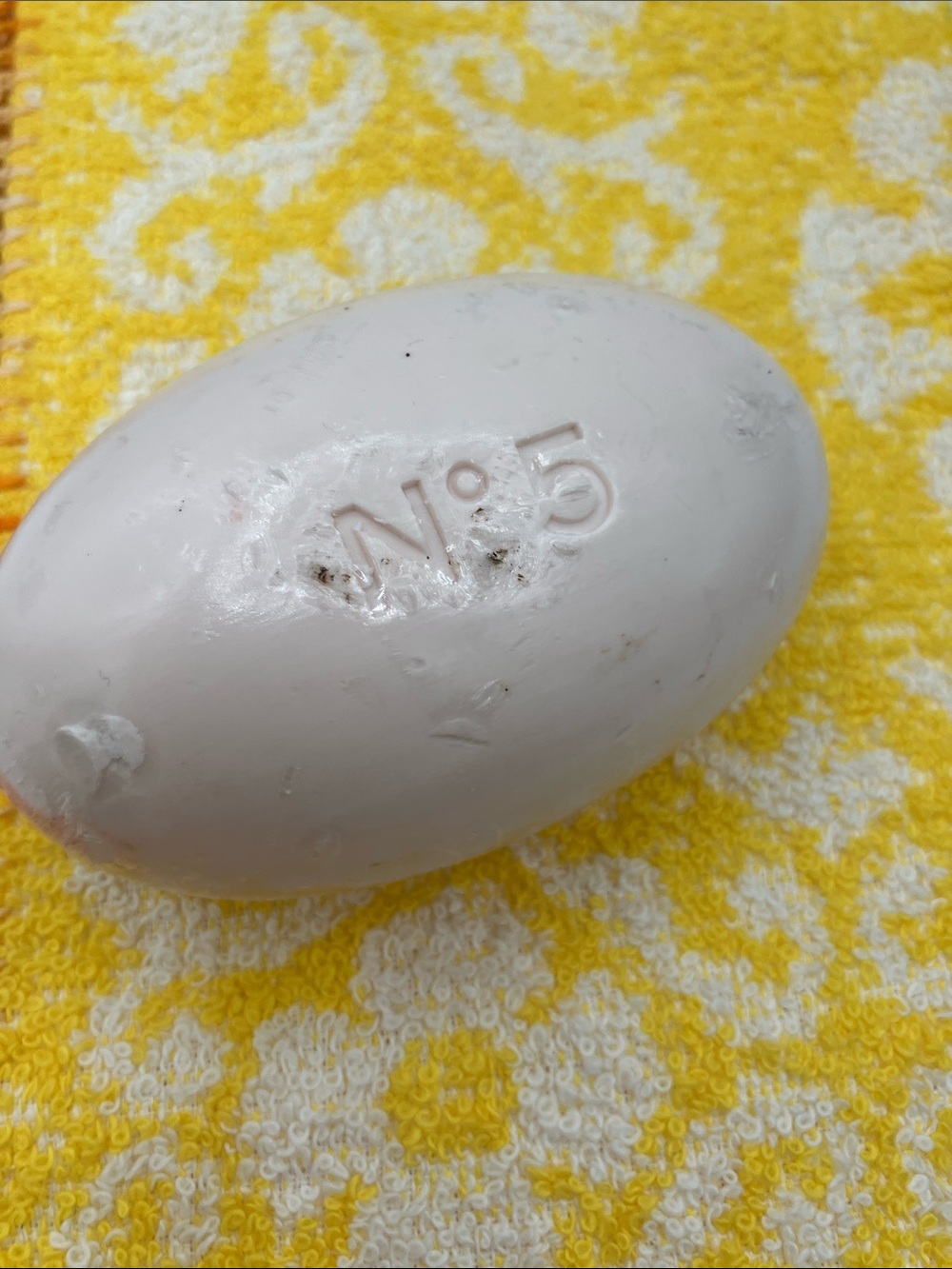 Chanel No. 5 Oval Bath Soap Bar in Cream White - Gentle Daily Cleanse